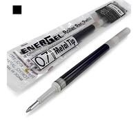 2 x Pentel EnerGel 0,7 mm recharge Pointe en métal LR7 - Compatible avec EnerGel Xm, BL77/BL57/Bl37 - Noir d'encre