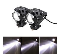2 x Phares de Moto de Morceaux U5 LED 3000LM Projecteurs avant de la Moto 3 modes de Faisceau Haut Faisceau Bas et Clignotant