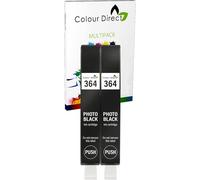 2 x Photo Noir 364 XL Compatible remplacement cartouche de toner pour HP Photosmart 7510, 7520, B8550, B8553, C5380, C5383, C5390, C6300, C6380, D5460, D5463, D5468, D7560, Photosmart eStation C510
