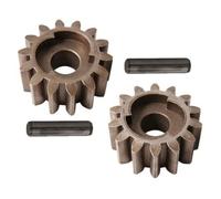 2 X pignons d'entraînement 14 dents D+G + 2 X goupilles d'entraînement compatibles avec les tondeuses à gazon Import Baumarkt