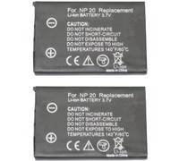 2 x Power Batterie Li-Ion Type NP-20 NP20 (non original) pour Casio Exilim M1 Exilim EX- M2 Exilim EX- M20