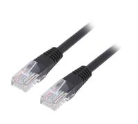 2 x PP12-0,25 M/BK Patch cord U/UTP 5e Line CCA PVC noir L : 025 m 26 AWG GEM...