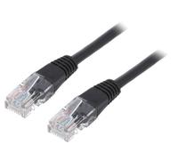 2 x PP12-0,5 M/BK Patch cord U/UTP 5e Line CCA PVC noir L : 05 m 26 AWG GEMBIRD