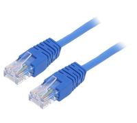 2 x PP12-0.5M/B Patch cord U/UTP 5e Line CCA PVC bleu L: 05m 26AWG GEMBIRD