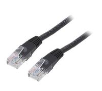 2 x PP12-1M/BK Patch cord U/UTP 5e Line CCA PVC noir L : 1 m 26 AWG GEMBIRD