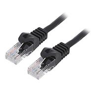 2 x PP6U-0,25 M/BK Patch cord U/UTP 6 Line CCA PVC noir L : 025 m 26 AWG GEMBIRD