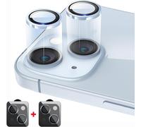 2 X Protective Camera Lens For Iphone 15/Iphone 15 Plus, Tempered Glass Ultra Hd Transparency 9h Hardness Resistant Film [Anti-Scratch] [Shatterproof] Camera Protector, Blue