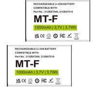 2 x Rechargeable Li-ion Battery for AVM Fritz!Fon MT-F C5/ C4 /M2,1000 mAh,Compatible with AVM Fritz!Fon 312BAT006/312BAT016