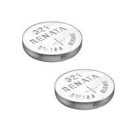 2 X RENATA pile montre Cell Pile Suisse faite d’oxyde d'argent 0% mercure Batterie montre pile bouton Renata 1.55 V PILE - longue durée - argenté, 321 (SR616SW)
