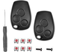 2 X Renault 3 Button Remote Control Key Shell Without Blade For Renault With 6 Switches For Renault Kangoo Modus Clio Master Traffic Twingo Switch Dacia Und Duster Vivaro Space