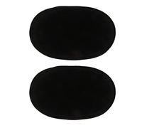 2 x Renfort ovale Patch pour coudes genoux Application patch, noir, taille unique