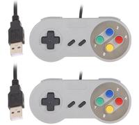 2 x Retro Super Nintendo SNES USB Console Manette de Jeu Pour Win Mac SF PC Gamepads