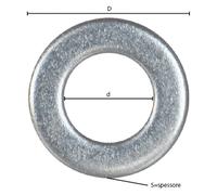 2 X RONDELLE PLATE INOX A2 M 13 - 2,5 x 24 x 13 mm