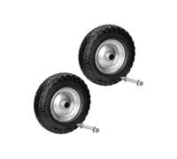 ECD Germany 2 x Roue de Brouette Caoutchouc plein PU - 4.80 / 4.00-8 - Ø 390 mm - Roue de