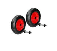 2x 15 Roue de brouette pneumatique avec axe 4.80/4.00-8 pneu gonflable chariot