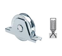 2 X ROUE POUR PORTAILS AVEC RAINURE EN U ART.337 ø 120 (120S) hauteur de gorge 9,5 mm