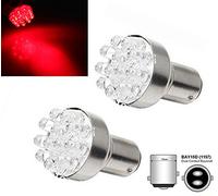 2 x Rouge 1157 BAY15D P21/5 W T25 12 SMD LED feu de position de frein lumière ampoule de feu