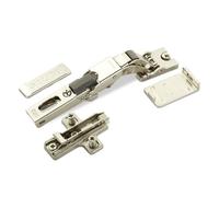 2 x Salice charnières universelles pour porte en verre ou porte-miroir 110° y plaque de montage en croix hauteur 3 mm avec vis