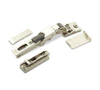2 x Salice charnières universelles pour porte en verre ou porte-miroir 110° y plaque de montage linéaire hauteur 6 mm avec vis