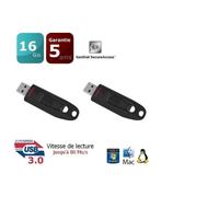 2 x SanDisk Ultra 16 Go Clé USB 3.0