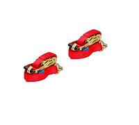 2 x Sangle d'arrimage Sangles à cliquet 9m mètres 50mm 5t 5000t 2500 daN Rouge