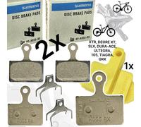 2 X Shimano K05S-RX Plaquettes Frein à Disque Résine XT XTR 105 + Bleedblock SET
