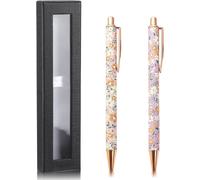 2 X Shiny Ballpoint Pens, Smooth And Smudge-Free Writing Pens, Elegant And Durable Metal Body, Perfect For Office, School And Gifts, Shiny And Attractive Design For Women And Girls