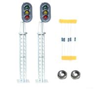 2 x Signal principal Échelle O Éclairage LED 3 couleurs Feu de signalisation Accessoires de modélisme