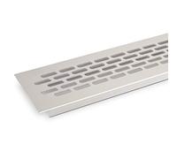 2 x SO-TECH® Grille de Ventilation 484 x 60 mm Grille Perforée Couleur Argent Aération Porte Grille Cheminée