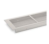 2 x SO-TECH® Grille de Ventilation 500 x 86 mm Grille Perforée Couleur Argent Aération Porte Grille Cheminée