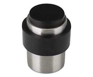2 x SOTECH Butoir de Porte en Caoutchouc Inox DUST Butée de porte Murale avec Matériel de fixation pour mur et sol Ø 3,5 cm H: 4,5 cm Butée de porte pour Fixation au sol et murale