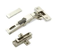 2 x SOTECH charnières universelles Salice 110° perçage T48 pour portes arrondies, à recouvrement et profilées plaque de montage croisée hauteur 6 mm