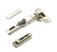 2 x SOTECH charnières universelles Salice 110° perçage T52 Push Open pour portes arrondies, à recouvrement et profilées plaque de montage linéaire hauteur 3 mm