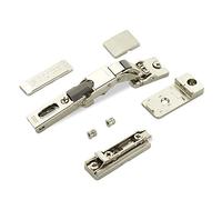 2 x SOTECH charnières universelles Salice Push Open avec ressort négatif pour portes fines à partir de 8 mm d'épaisseur 110° plaque de montage linéaire hauteur 3 mm avec vis euro