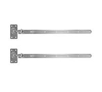 2 x SOTECH Penture Anglaise Paumelle de Jardin M20 (770-870 mm) Acier Inox SS304 Ajustable Charnière à Congé Plate