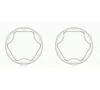 2 x Soufflet de joint de cardan SPIDAN pour FORD GALAXY II, MONDEO IV, MONDEO