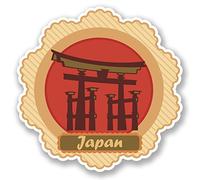 2 x Sticker en vinyle Japon iPad Voiture pour ordinateur portable Voyage Bagage Valise # 4849 - 10cm x 10cm