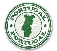 2 x Sticker en vinyle Portugal étiquette bagage de voyage voiture vélo Carte Cadeau Drapeau # 4586 - 10cm x 10cm