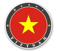 2 x Sticker en vinyle Viêt Nam Drapeau étiquette bagage de voyage de voiture pour ordinateur portable tablette # 5631 - 10cm x 10cm