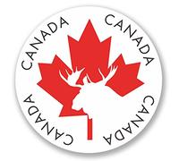 2 x Sticker vinyle en Canada iPad Ordinateur Portable Voyage bagages Feuille Cadeau orignal Drapeau # 4338 - 10cm x 10cm