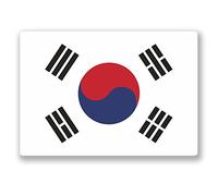 2 x Sticker vinyle en Corée du Sud en Bagage de voyage iPad étiquette Carte Drapeau Séoul # 5378 - 10cm Wide x 7cm Tall