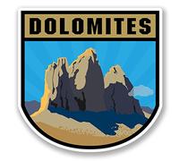 2 x Sticker vinyle en Dolomites bagages de voyage iPad Ordinateur Portable voiture Ski/Snowboard # 5455 - 10cm x 10cm