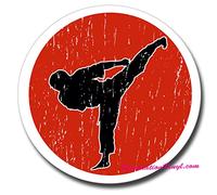 2 x Stickers muraux en vinyle brillant ? Arts Martiaux Karaté Judo Kung Fu en # 0135 Emporte-pièce en pour ordinateur portable - As shown.
