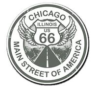 2 x Stickers muraux en vinyle brillant ? Route 66 Chicago de voyage Fun iPad Ordinateur Portable en # 4041 - 10cm x 10cm
