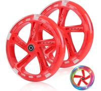 2 X Stunt Scooter Wheels 200 Mm With Abec 9 Bearings, 88a Hardness, Suitable For All Kinds Of Scooters, Red