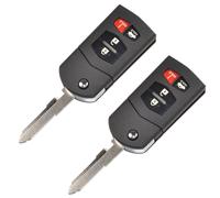 2 x télécommande HQRP pliable porte-clés coque housse de protection avec 4 bo...