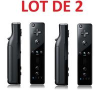 2 X Télécommande Wiimote Pour Nintendo Wii Et Wii U - Noir