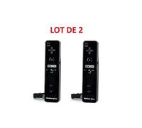 2 X Télécommande Wiimote plus (Motion plus inclus) pour Nintendo Wii et Wii U - Noir - Straße Game