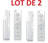 2 X Télécommande Wiimote pour Nintendo Wii et Wii U - Blanc