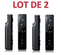 2 X Télécommande Wiimote pour Nintendo Wii et Wii U - Noir